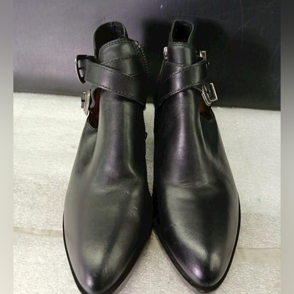 Frye Black Leather Booties Size 8 - Picture 3 of 6